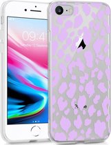 iMoshion Design voor de iPhone SE (2020) / 8 / 7 / 6s hoesje - Luipaard - Paars