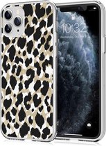 iMoshion Hoesje Geschikt voor iPhone 11 Pro Hoesje Siliconen - iMoshion Design hoesje - Goud / Zwart / Golden Leopard
