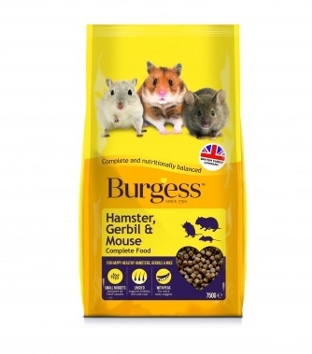 Burgess Hamster, Gerbil And Mouse Complete Food 750g