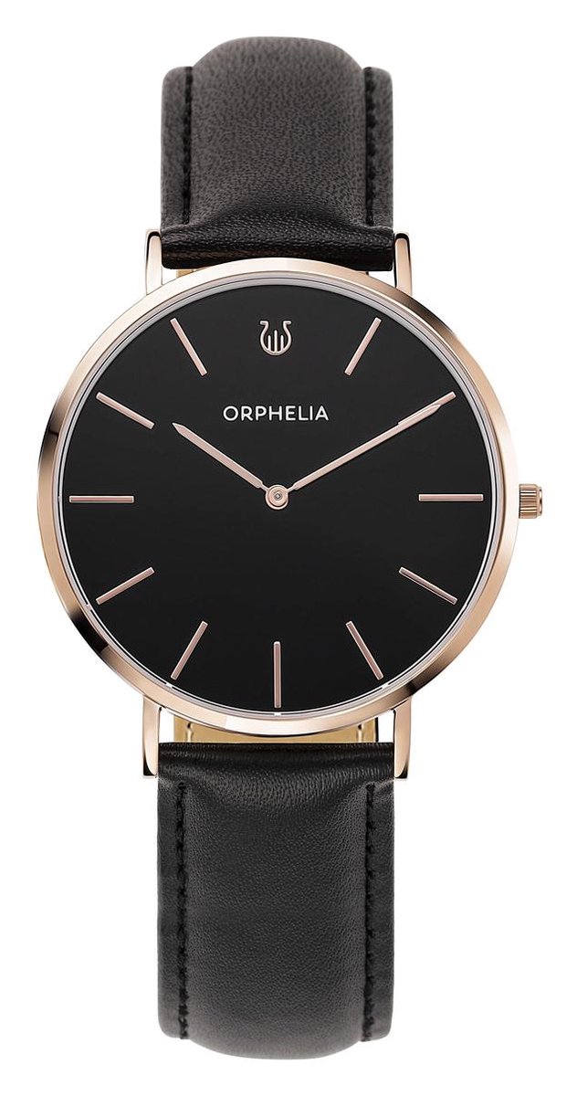 Orphelia Violiso OR61909 Horloge - Leer - Zwart - Ø 41 mm