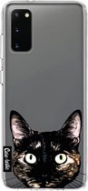 Casetastic Samsung Galaxy S20 4G/5G Hoesje - Softcover Hoesje met Design - Peeking Kitty Print