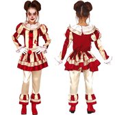 Fiestas Guirca - Striped Clown Girl (7-9 jaar) - Carnaval Kostuum voor kinderen - Carnaval - Halloween kostuum meisjes