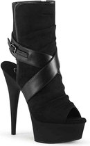 Pleaser Enkellaars -38 Shoes- DELIGHT-1034 US 8 Zwart