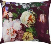 ESSENZA Fleur Dekbedovertrek Burgundy - Lits-jumeaux XL – 260x220 cm + 2 kussenslopen 60x70 cm