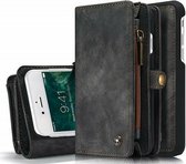 CaseMe - Hoesje geschikt voor iPhone 7/8/SE 2020 - 2 in 1 Wallet Book Case - Zwart