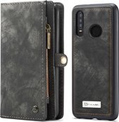 CaseMe - Huawei P30 Lite hoesje - 2 in 1 Wallet Book Case - Zwart