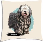 Sierkussen - Bergamasco - Wit - 4500 Cm X 45 Cm