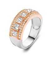 Velini jewels-R6317R-50 -Ring -925 Zilver gerodineerd- Cubic Zirkonia