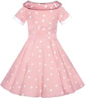 Darlene Kids Dress Pink White . Feestjurk Meisje - Meisjes Jurken - Baby Jurk - Baby Kleding Meisjes