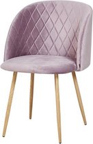 Sortio Home - Eetkamerstoel Makro - Roze - Velvet