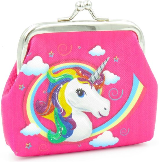 Eenhoorn portemonnee met knip - unicorn portemonnee met knipsluiting -  kunststof -... | bol.com