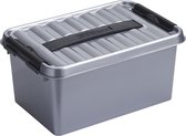 Sunware Q-Line opbergboxen/opbergdozen 6 liter 30,7 x 20 x 14 cm kunststof - Praktische opslagboxen - Opbergbakken