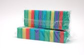 Schuursponzen - 10x stuks - gekleurd - 8 cm - sponzen - schoonmaak