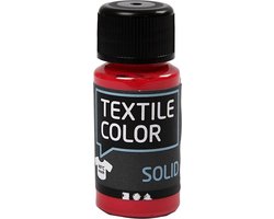 Textielverf - Rood - Dekkend - Creotime - 50 ml