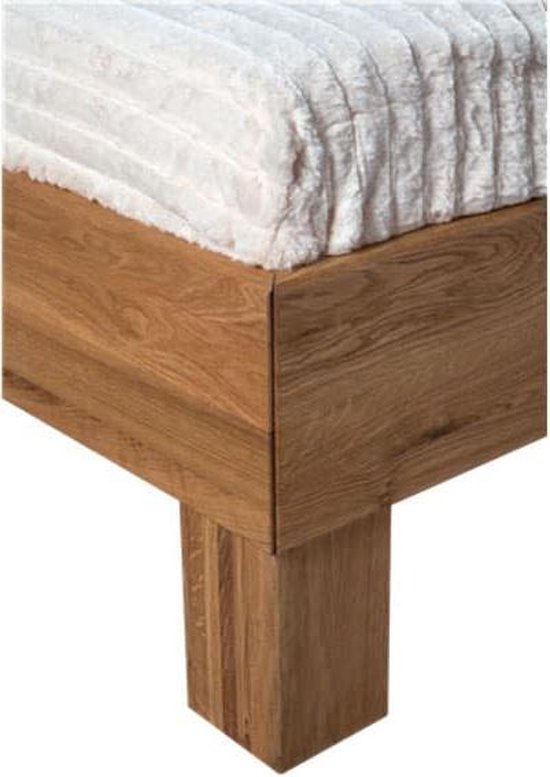 Bed Box Wonen Massief eiken houten bed Sozopol Premium 180x200 cm Natuur geolied