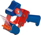 2x Tesa verpakkingstaperoller roldispenser blauw/rood - Klusmateriaal - Verpakkingsmateriaal - Inpakmateriaal - Verpakkingsbenodigdheden - Verpakkingstape rollers/dispensers - Handrollers/handdispensers