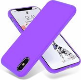 Silicone case geschikt voor Apple iPhone X / Xs - donkerpaars