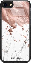 iPhone SE 2020 hoesje glass - Marble splash | Apple iPhone SE (2020) case | Hardcase backcover zwart