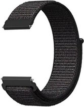 Bandje Nylon 22mm Zwart geschikt voor Samsung Galaxy Watch 46mm & Samsung Gear S3