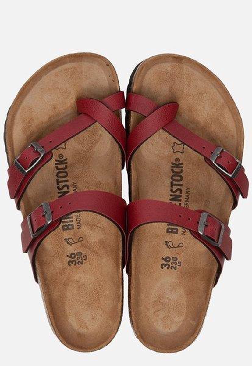 Birkenstock -Dames bordeaux slipper muiltje maat 38 - Schoenen.nl