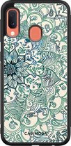 Samsung A20e hoesje - Mandala blauw | Samsung Galaxy A20e case | Hardcase backcover zwart