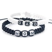MOM DAD Armband set - Vaderdag - Moederdag - Moeder Cadeau - Vader Cadeau - Ouders Cadeau - Geschenkset Mannen Vrouwen - Valentijnsdag voor Mannen - Valentijn Cadeautje voor Hem -