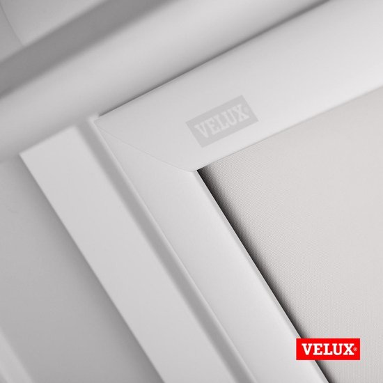 VELUX Store à enrouleur occultant d'origine (DKL) pour fenêtres de toit VELUX, cadre blanc, S08, 608, blanc