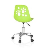 hjh OFFICE Fancy I Chaise de bureau enfant - Vert - Similicuir