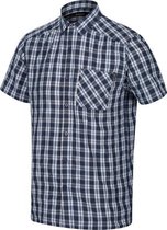 Regatta - Men's Mindano V Short Sleeved Checked Shirt - Outdoorshirt - Mannen - Maat L - Blauw