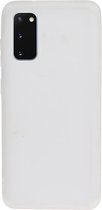 Voor Galaxy S20 Frosted Candy-gekleurde ultradunne TPU-telefoonhoes (wit)