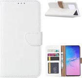 Bookcase Geschikt voor: Samsung Galaxy S10 Lite 2020 - Wit - portemonnee hoesje