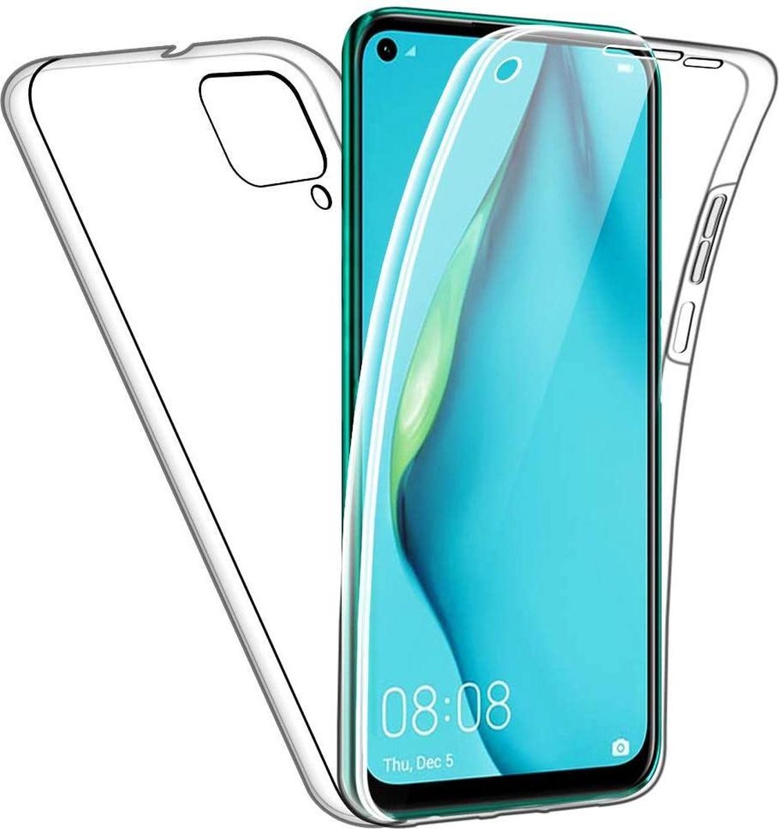 Hoesje Geschikt voor: Huawei P40 lite - Dubbel zijdig 360° - Transparant