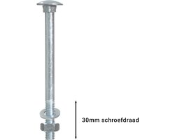 Wovar Slotbouten Verzinkt M8 x 100 mm | 100 stuks