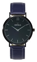 Orphelia Blackline OR61802 Horloge - Leer - Blauw - Ø 41 mm