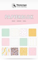 Papierblok - Hobbykarton - Roze - Mintgroen - Geel - A5