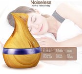 Aroma diffuser - 300ML - GRATIS Flesje aroma - Certificering CE,FCC,ROHS - Geur Verspreider met 7 kleuren LED Verlichting - Luchtbevochtiger - Wood uiterlijk - Verdamper - Verstuiver - Vernev
