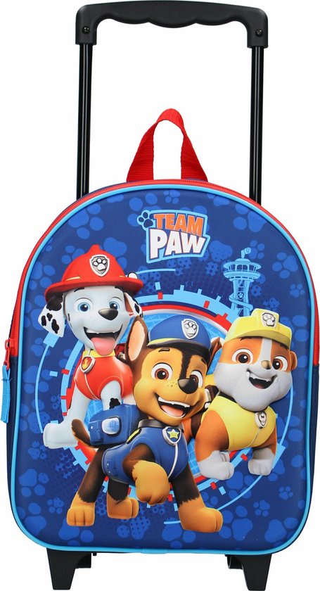 Paw Patrol handbagage reiskoffer/trolley blauw 32 cm voor kinderen - Reistassen op wielen - Merkloos