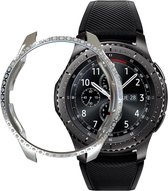 Samsung Galaxy Watch 42MM Hoesje Hard Plastic met Diamantjes Zilver