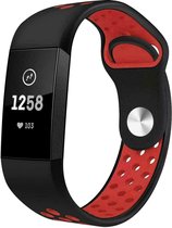 Fitbit Charge 4 sport band - zwart rood - Maat L