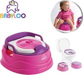 Babyloo Bambino 3 in 1 Potty Plaspotje - Met WC Verkleiner - Pink/Purple