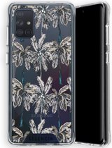 Selencia Zarya Fashion Extra Beschermende Backcover Samsung Galaxy A71 hoesje - Palmtree