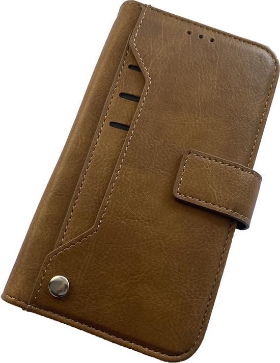Samsung Galaxy A60 Hoesje - Portemonnee Book Case met Extra Pasjeshouder Vakken - Bruin