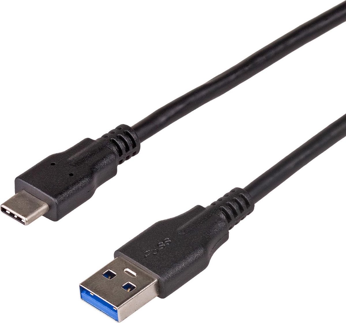 Akyga USB-kabel USB-A stekker, USB-C stekker 1.00 m Zwart AK-USB-15