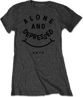 Bring Me The Horizon Dames Tshirt -XXL- Alone And Depressed Grijs