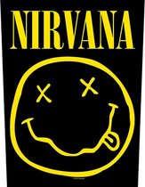 Nirvana Grote rugpatch Smiley Zwart