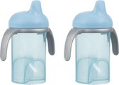 Difrax Antilek tuitbeker Harde tuit - 250 ml - Blauw - 2 stuks