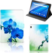 Tablet Cover Lenovo Tab E10 Orchidee Blauw - Cadeau voor je Moeder