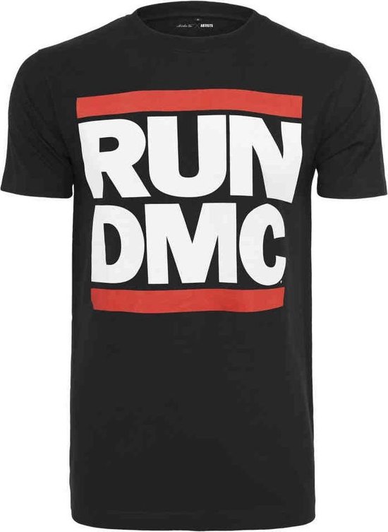 Mister Tee Run DMC - Run DMC Logo Heren T-shirt - S - Zwart