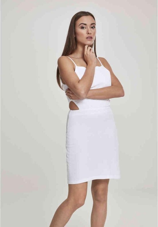 Urban Classics Abito Corto Con Spalline Sottili – Modello In Piqué Con Ritagli In Vita, Vestibilità Leggera, Ideale Per L'Estate - 2