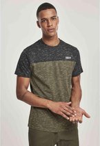 Urban Classics Heren Tshirt -L- Color Block Tech Groen